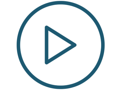 icono play de vídeo en azul
