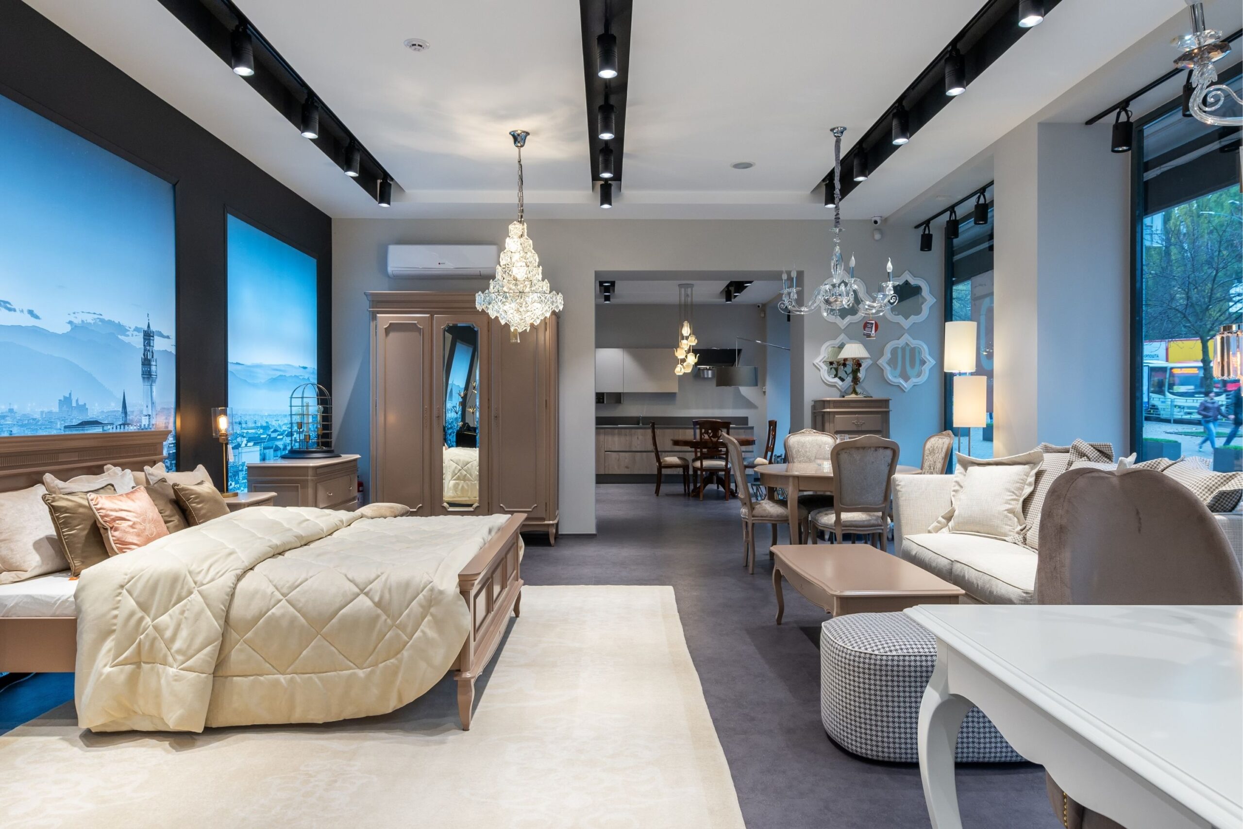 habitación de diseño con muebles